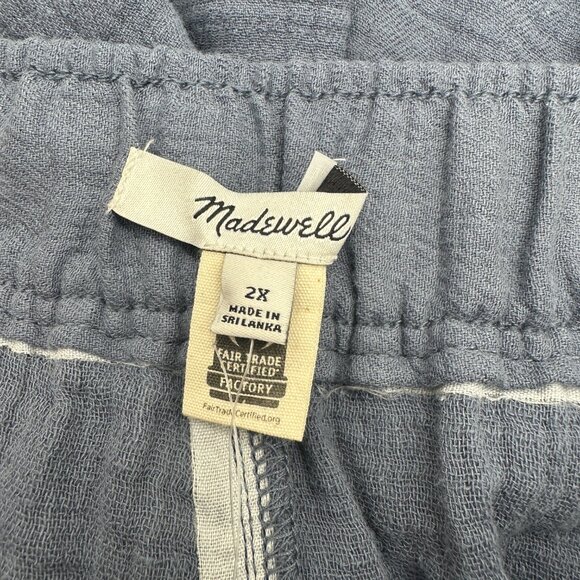 NWT New Madewell Womens High Rise Tapered Button Front Linen Pants Slacks 2X - Picture 3 of 4